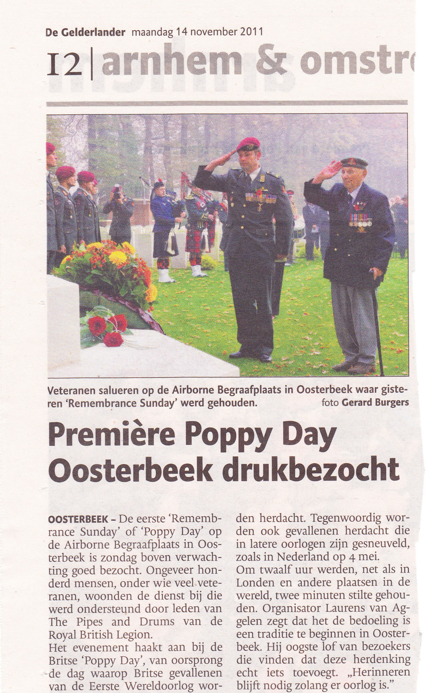 Remembrance, Oosterbeek 13-11-2011